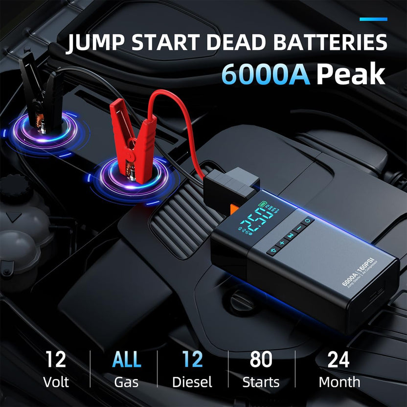 0-in-1 Portable Car Battery Jump Starter
